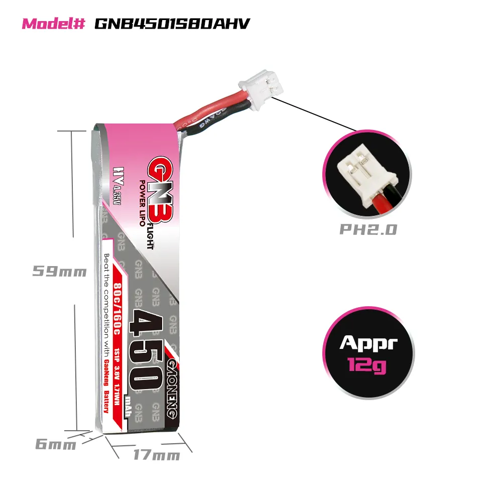 GAONENG GNB 1S 450mAh 80C/160C - Drone Battery 3S 리뷰 및 가격