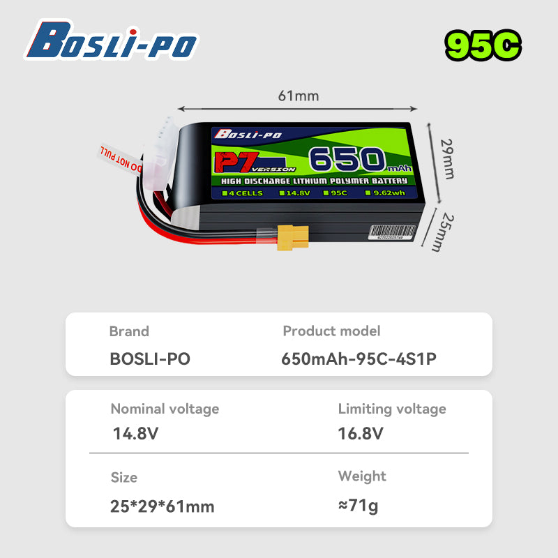보스리포 P7 버전 650mAh 95C 리포 배터리 3 - Drone Battery 3S 리뷰 및 가격
